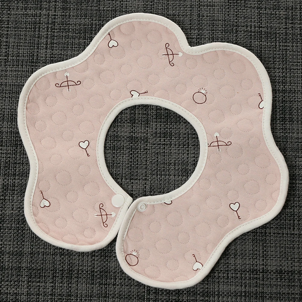 

5PCS New Baby Bibs Bandana Baby Burp Cloths Lovely Flower Style Baby Waterproof Bibs Rotating double Snap Star Pattern Bibs