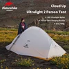 Naturehike Cloud Up Camping Tent Ultralight Portable 2 People Tents Outdoor Waterproof Tourist Hike Double Layer Tent 10D Nylon 6