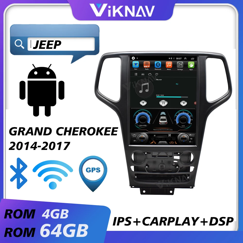 

car gps navigation multimedia video player for jeep grand cherokee 2014 2015 2016 2017 android radio car audio hd touch screen