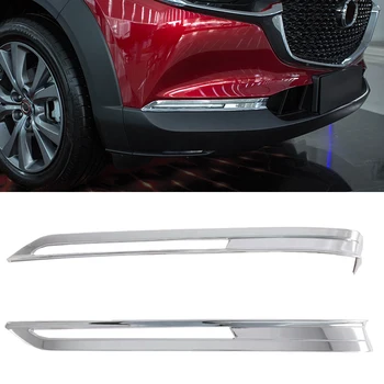

Fit for Mazda CX-30 CX30 2019 2020 Car Accessories ABS Chrome Front Fog Light Lamp Sticker Cover Trim 2pcs
