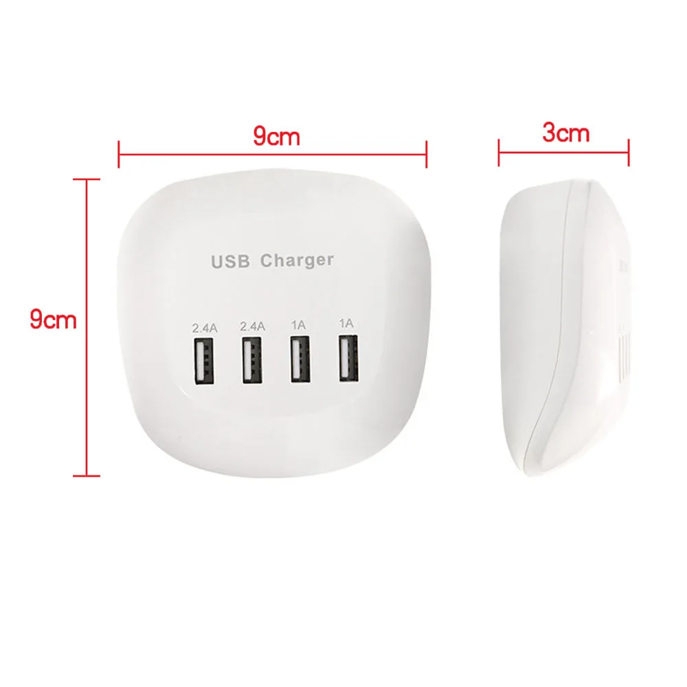 Быстрое зарядное устройство USB power 4 зарядная станция с портами USB Hub 5V 1A/2.4A штекер питания быстрая зарядка USB многофункциональное зарядное устройство