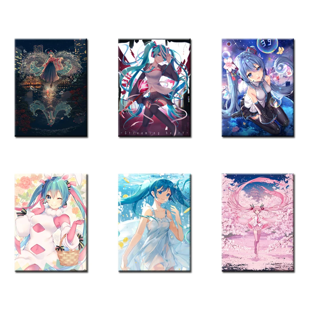 Diy 5d Diamond Home Hatsune Miku Decoration Embroidery Painting Picture Japan Anime Cross Stitch Full Square Drill Wall Sticker Diamond Painting Cross Stitch Aliexpress