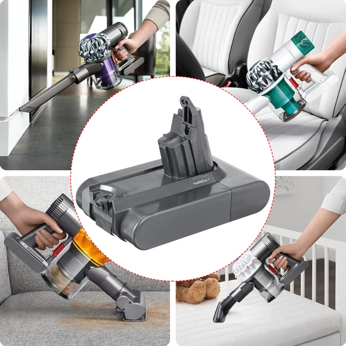 4000 мАч 3500 мАч 21,6 в 3,0 литий-ионный аккумулятор для пылесоса Dyson V6 DC58 DC59 запасные аксессуары для пылесоса