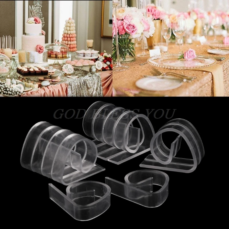 12Pcs Plastic Clear Tablecloth Table Cover Clips Holder Clamp Party Picnic Home Drop Shipping | Дом и сад
