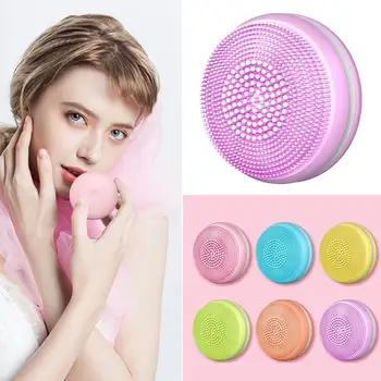 

Silica Gel 6 Colors Electric Wash Tool Electric Wash Instrument Magic Face Cleansing Brush Face Cleaner Massager Effective Mini