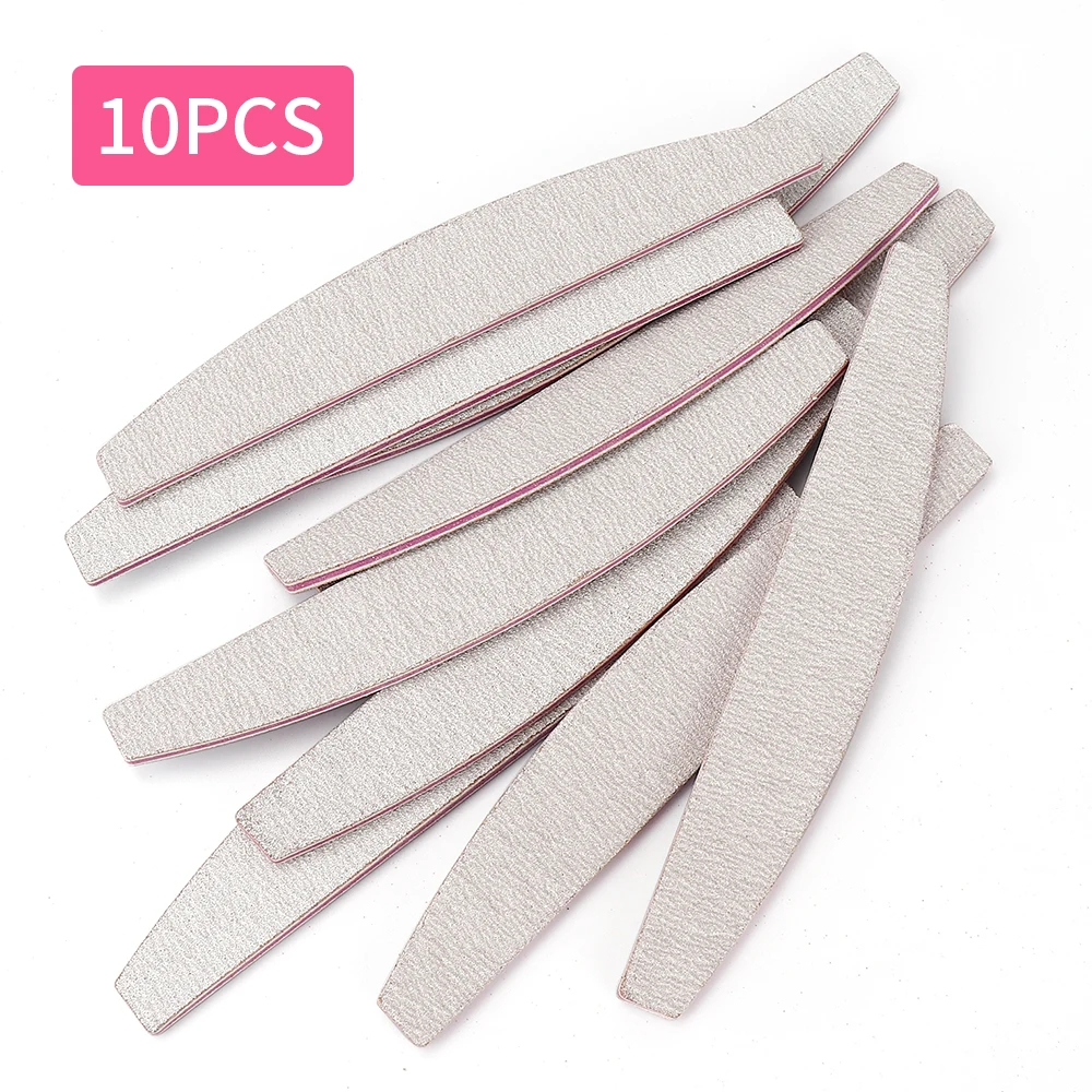10PCS 1/5/10 шт инструментов для ногтей Губка Полировка напильники Алмазные поверхности трения песок 100/180 пилочка для ногтей Полировка бар полосы Маникюр Педикюр Инструменты - Цвет: 10PCS
