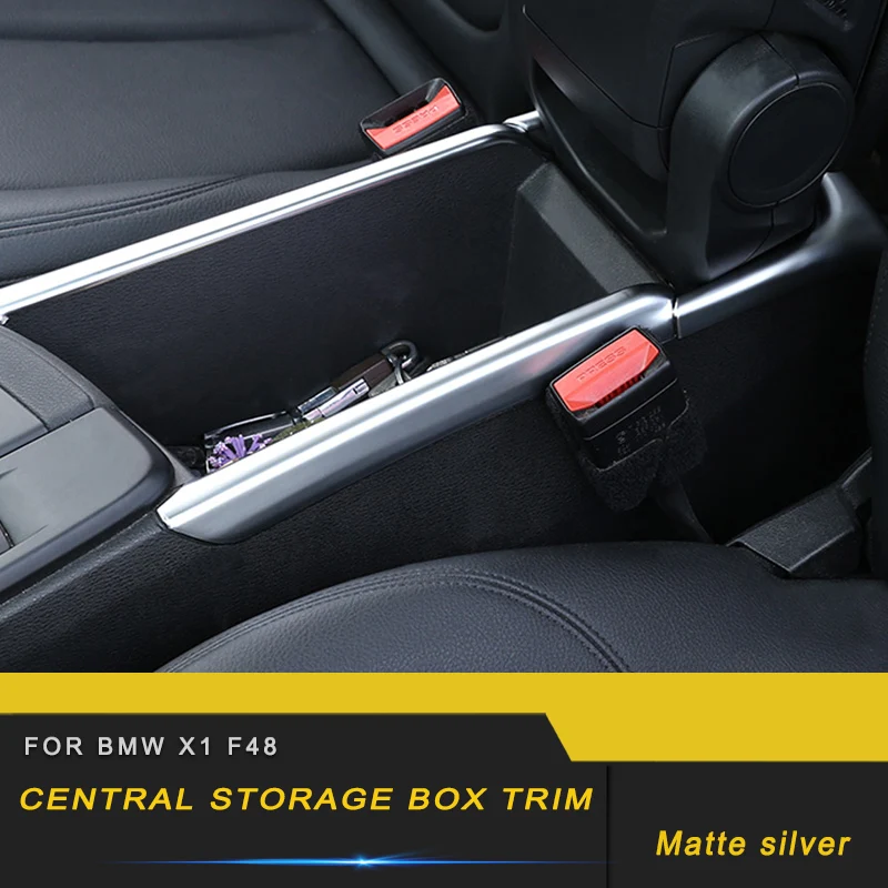 

Auto Car-styling central storage box trim cover sticker Interior Accessories For BMW F48 X1 2016 2017 2018