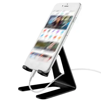 

Adjustable Phone Holder Aluminum Alloy Rubbers Pads Non-slip Mobile Phone Stand Portable Bracket For Mobile &Tablet