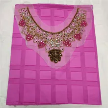 5Y швейцарская вуаль кружевная ткань последняя Тяжелая вышивка Африканский хлопок популярный Дубай Стиль LX092803