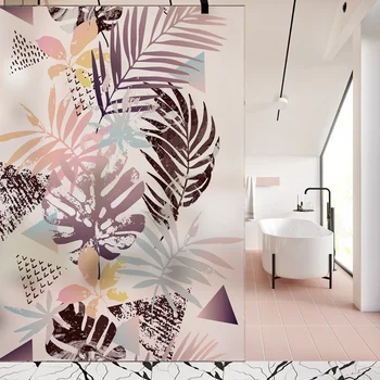 

Frosted glass electrostatic sticker plain flower window film polyethylene opaque protection privacy window film home decoration