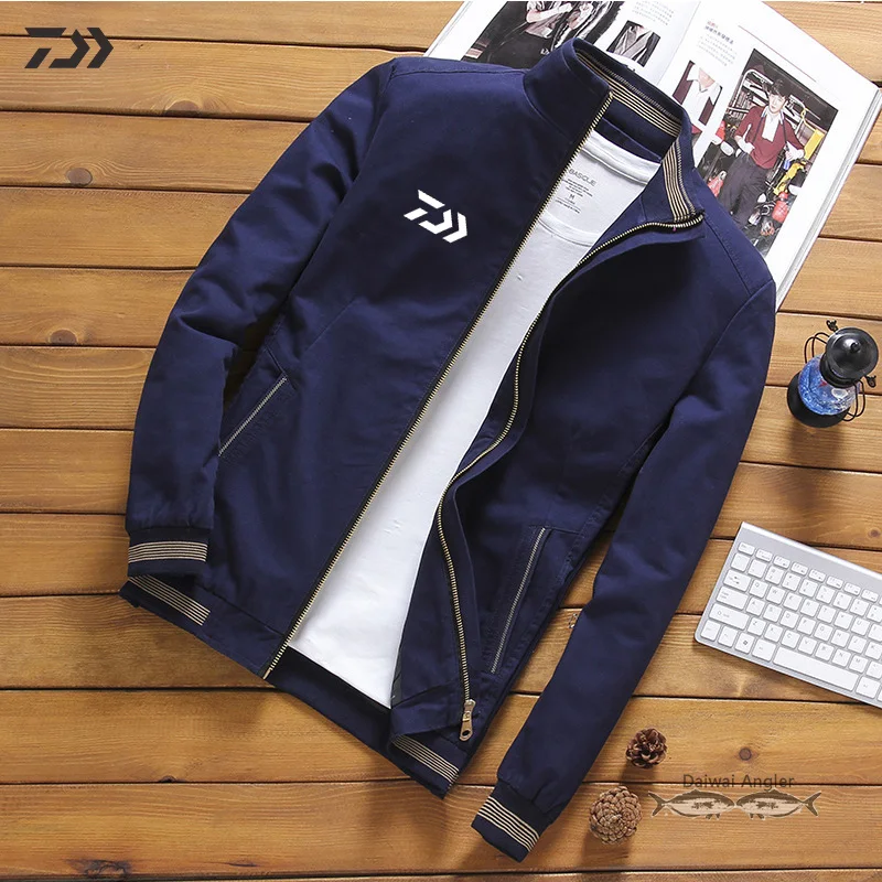 Куртка Daiwa Keep Wram хлопковая одежда для рыбалки зимняя мужская водонепроницаемая одежда на молнии однотонная походная одежда для рыбалки на открытом воздухе