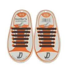 12 шт./партия, Т-образные беговые шнурки без завязок, эластичные силиконовые шнурки для обуви, унисекс, детские кроссовки для бега, 10 цветов