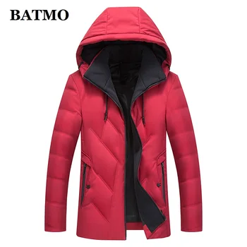 

BATMO 2019 new arrival winter 90% white duck down hooded jackets men,men's winter warm hooded jackets,plus-size M-4XL 1802