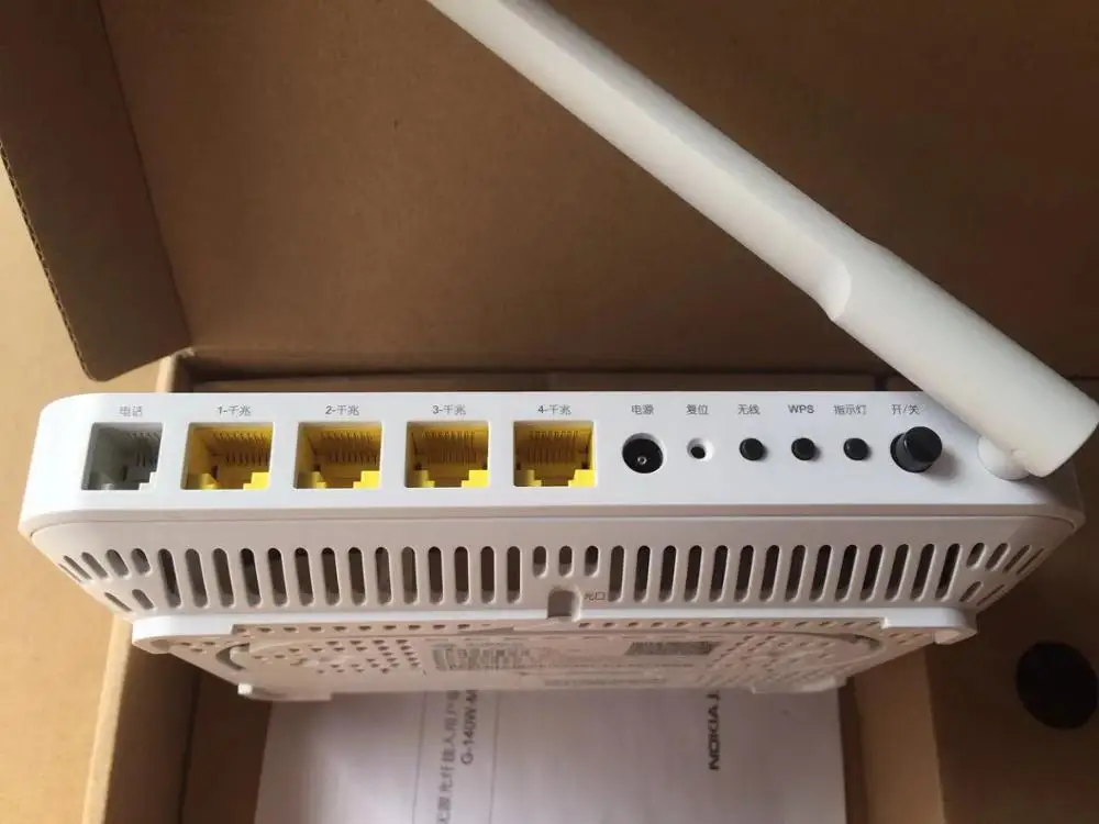 Английская версия Alcatel lucent G-140W-ME GPON ONU с 4GE Lan портом 2,4G/5G двухдиапазонный wifi