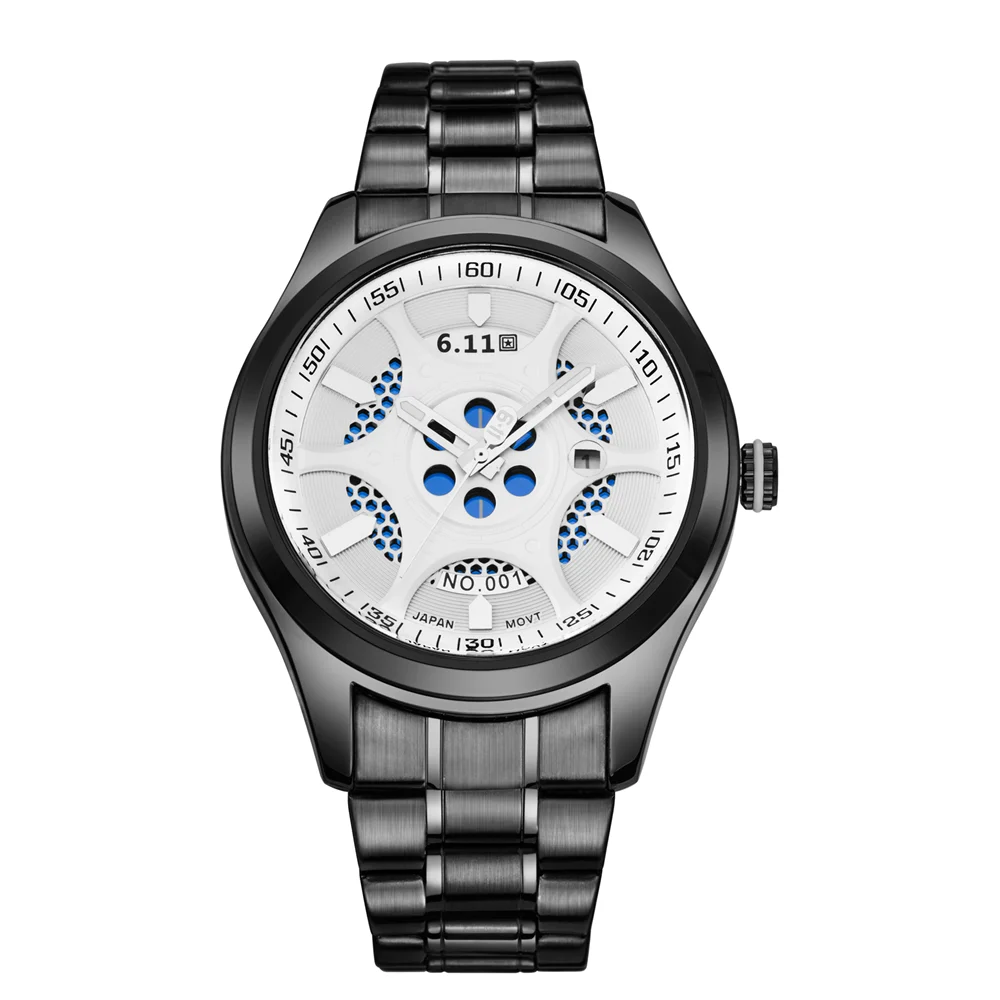 611-001-3 611Top Брендовые часы мужские солнечные часы reloj macsulino light kinetic energy кварцевые часы со стальным ремешком водонепроницаемые часы с календарем Мужские - Цвет: 611-001-3