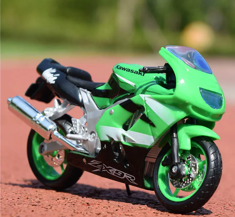 1:18 Kawasaki Moto Toy вся модель с базой Maisto литой автомобиль модель ниндзя ZX KLX Металлический Игрушечный Автомобиль H2R вулкан игрушки для детей