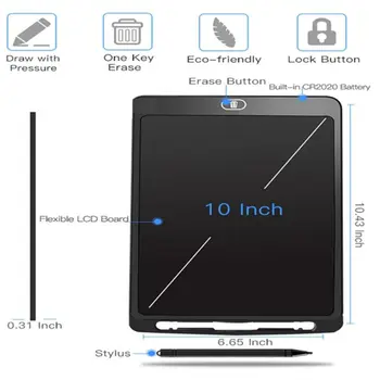 

10" LCD Tablet Portable Writing Pad E-writer Graphic Kid DIY Drawing Work Board