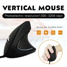 Эргономичная Высокая точность беспроводная Вертикальная мышь планшетный компьютер ПК оптическая 3200 точек/дюйм USB ноутбук офисная игровая эргономичная мышь