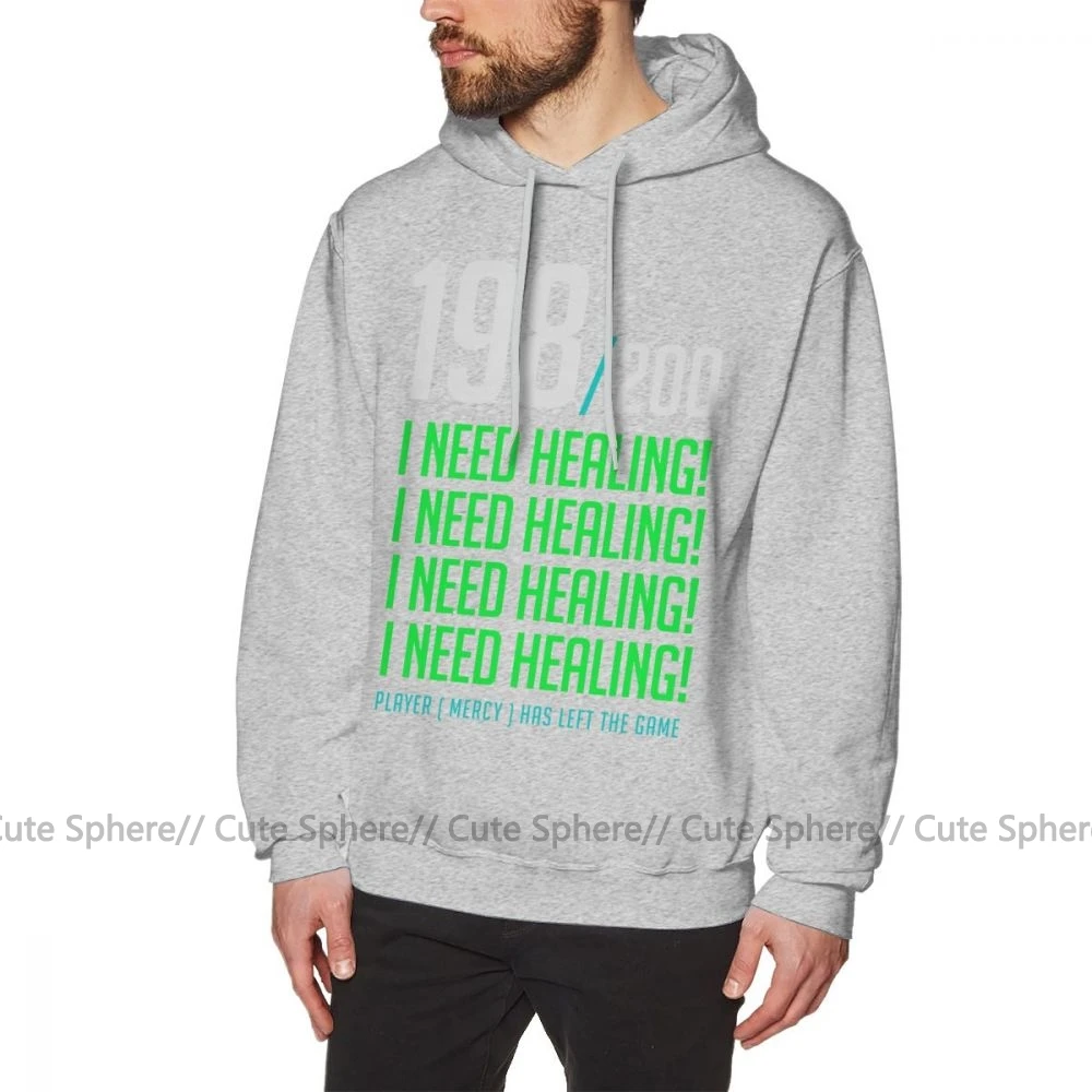 Genji толстовка с капюшоном I NEED HEALING Player Has Left толстовки уличная пуловер XL Толстовка мужская популярная длинная длина хлопок синие толстовки - Цвет: Gray