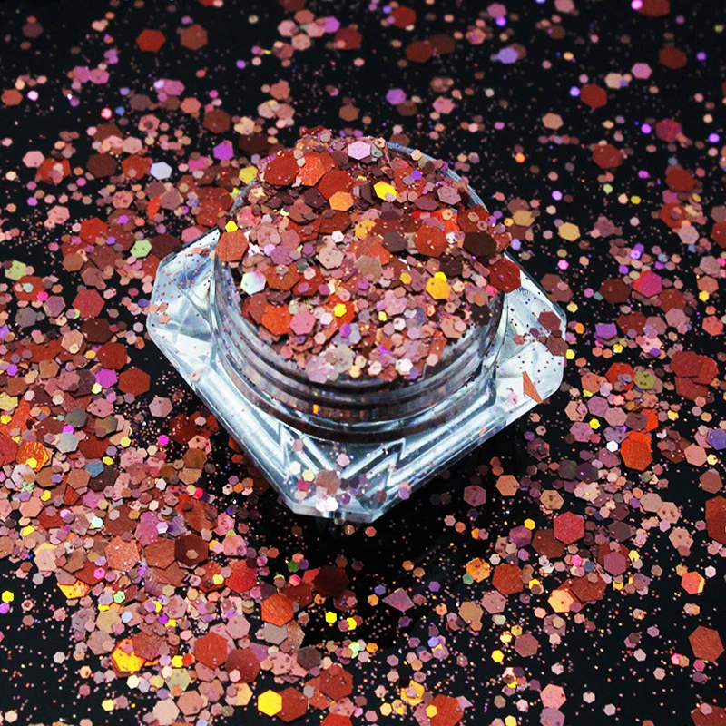

Nail Sequins Paillette Mini Hexagon Shape Colorful Paillettes Sequins Nail Art Flakies Glitter Decoration Tips Manicure 8g/lot
