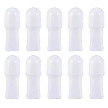 

10pcs 30/50ml Refillable Roller Bottles Plastic Essential Oils Roller Containers