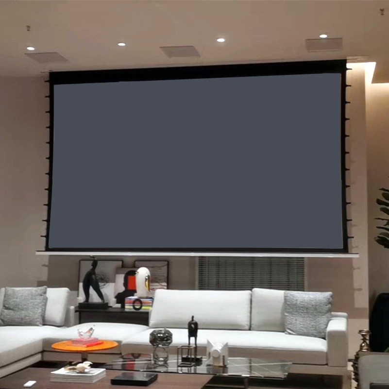 Black Diamond Obsidian Long Throw Alr Motorized Projector Screen In Ceiling Recessed Design Screen For 3d Uhd 8k Home Theater Projection Screens Aliexpress