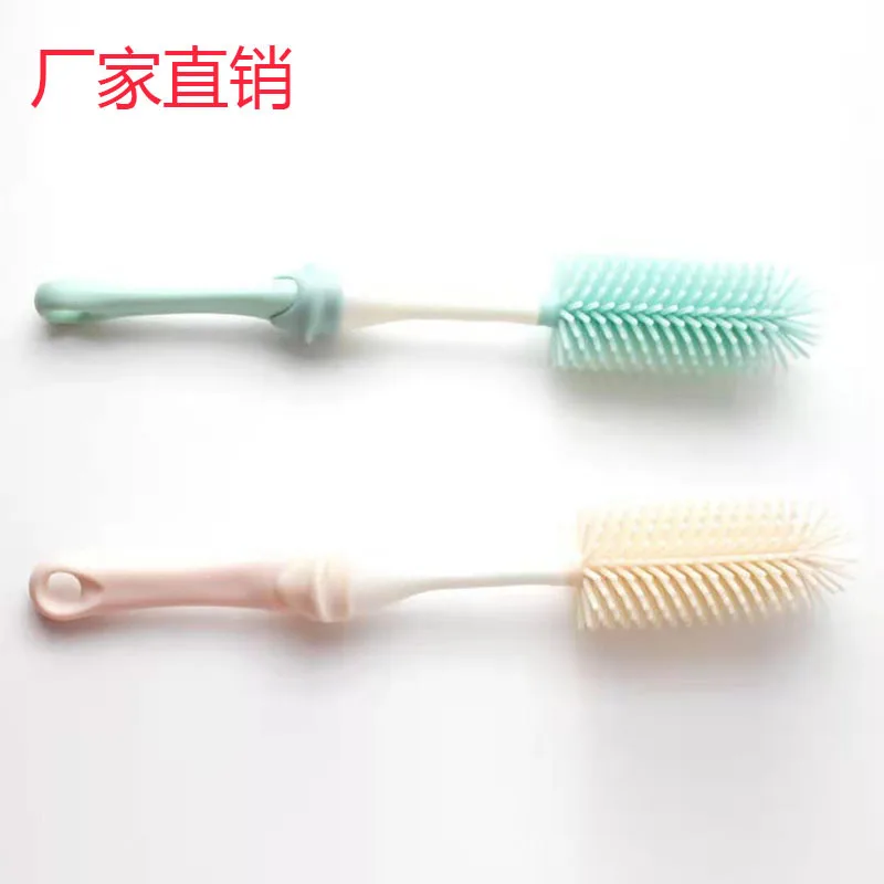 

Infants Silica Gel Bottle Brush Teat Brush Multi-functional Cleaning Brush