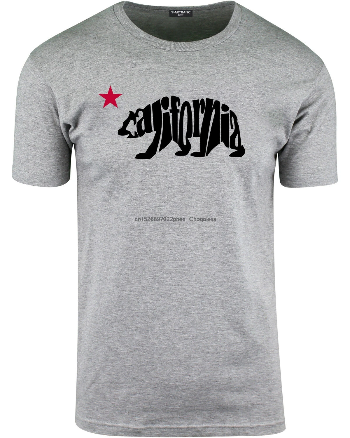 ShirtBANC Калифорния буквы штат медведь мужские футболки Кали ЛЮБОВЬ Surfer с коротким и