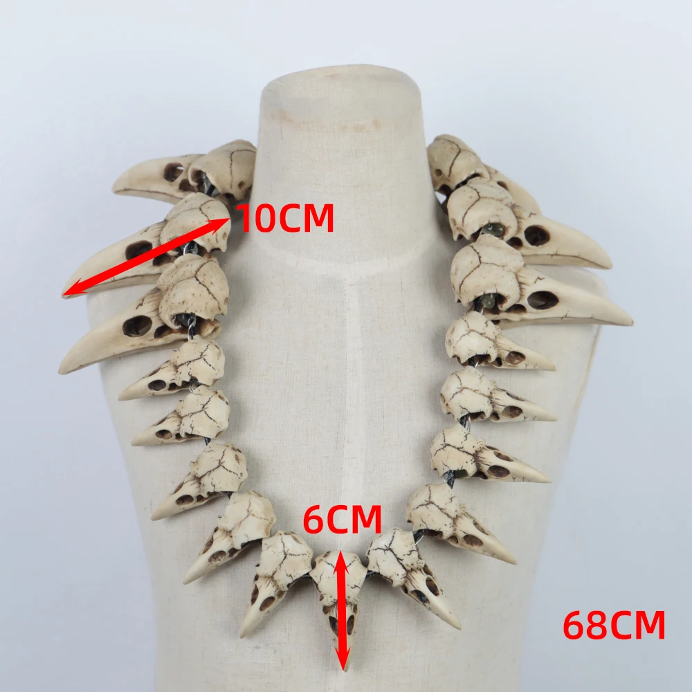 На фильм «Малефисента» 2 светодиодный Кулон винтажный птица клюв Череп Шарм светодиодный ожерелье аксессуары
