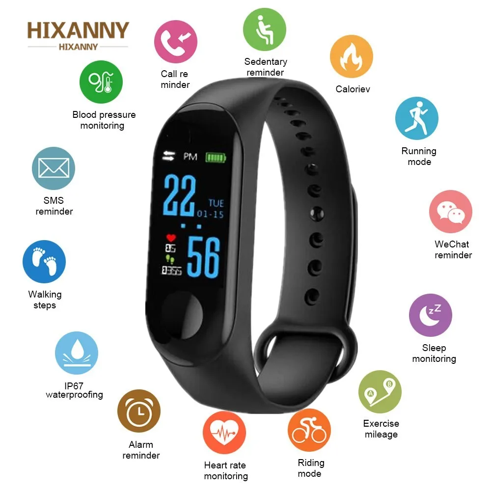 

Smart Watch Men Women Heart Rate Monitor Blood Pressure Fitness Tracker Smartwatch Sport Smart Clock Watch For IOS Android