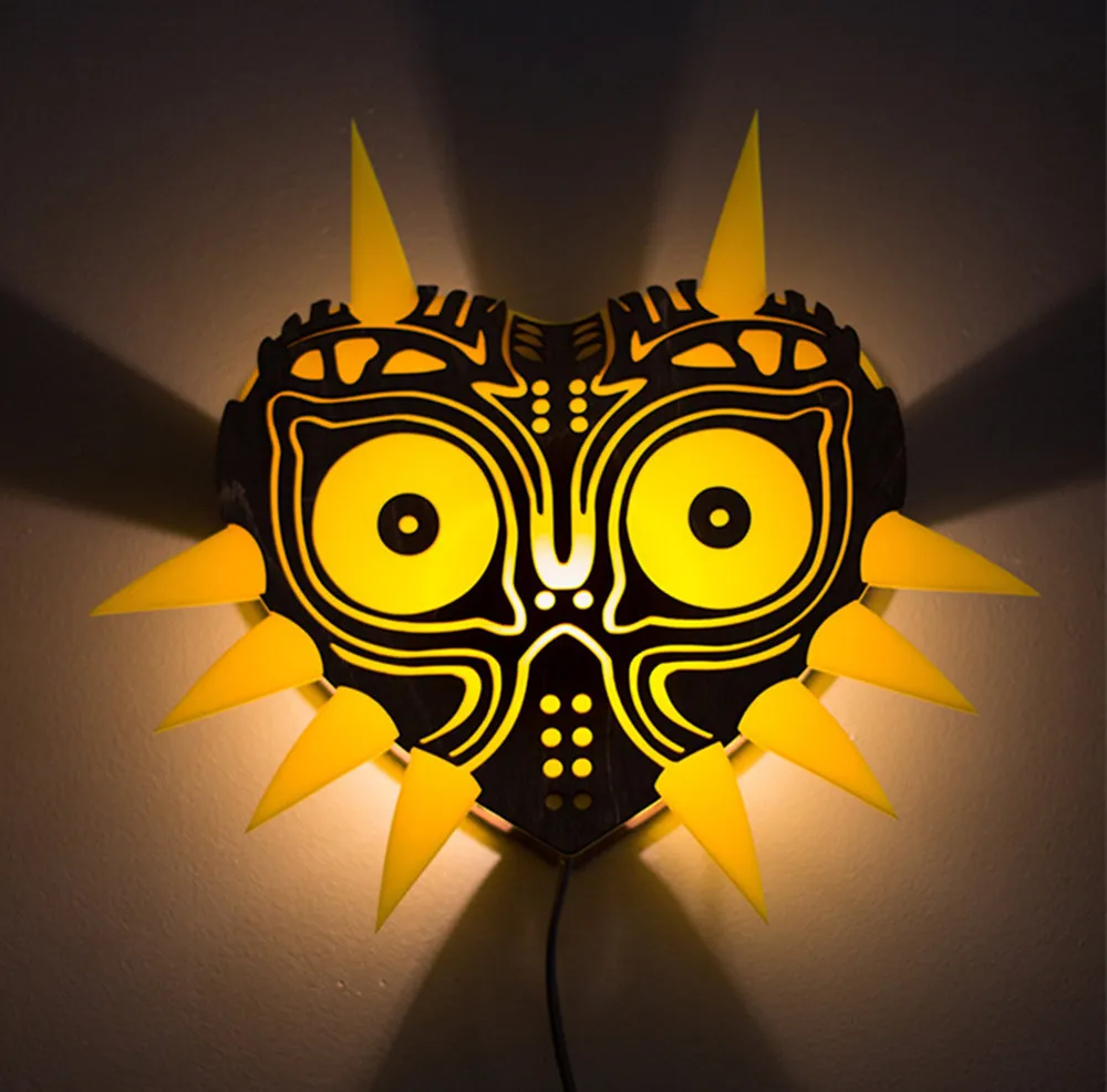 

The Legend of Zelda Majora's Mask Wall Lamp 3D Visual Illusion LED USB Night Light Link Action Figure Anime Toy Decoration Lamp