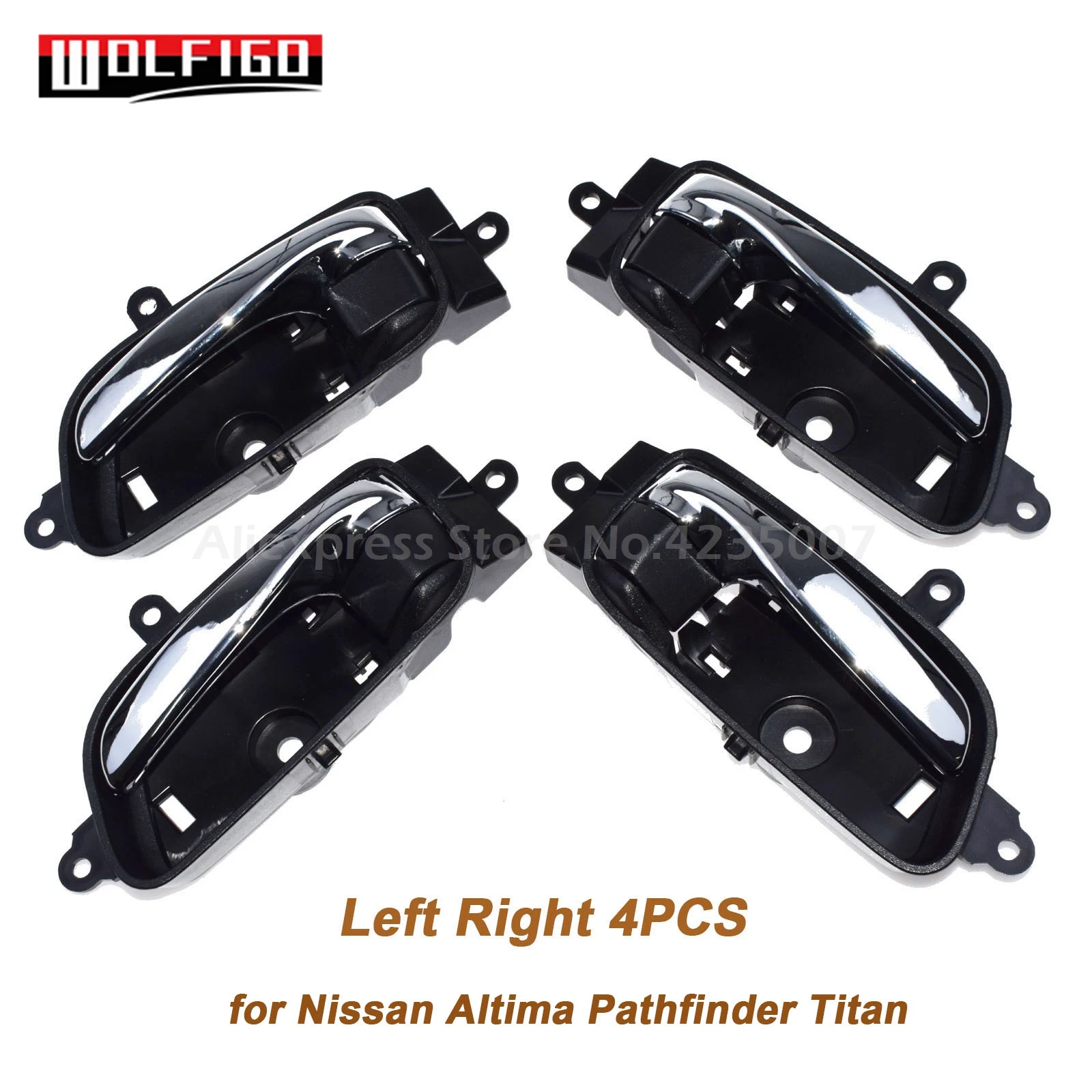WOLFIGO новые хромированные и черные ручки двери для Nissan Altima Pathfinder Titan 80671-3TA0D 80670-3TA0D |