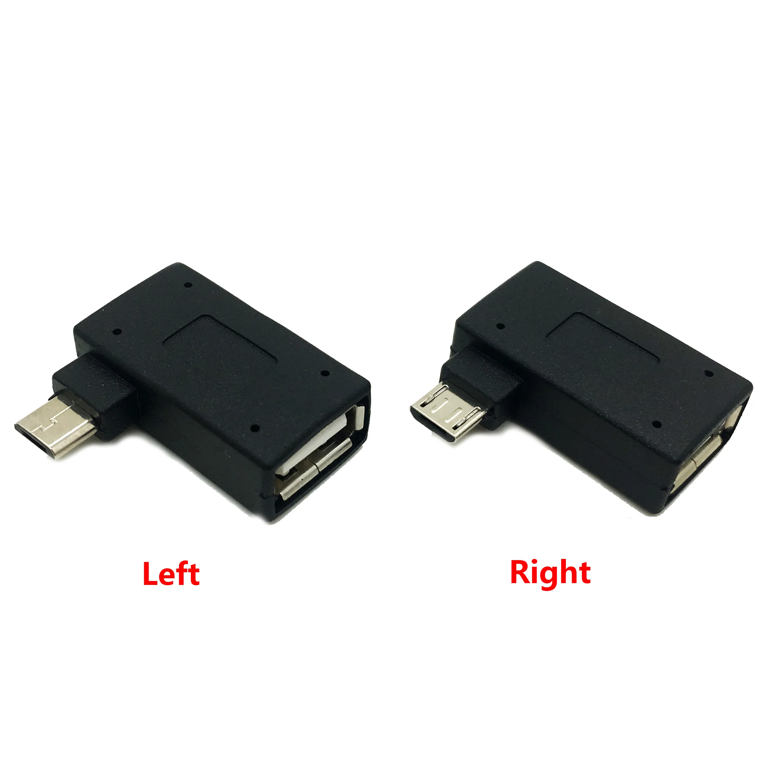 1 шт. левый/правый угол 90 градусов Micro-USB 2 0 to хост-адаптер OTG с USB разъемом питания