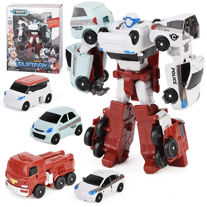 4 в 1 Tobot Трансформация Робот игрушки Корея мультфильм братья аниме деформация