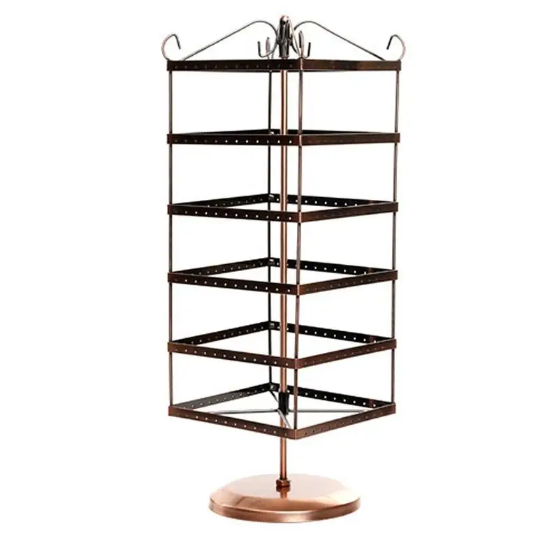 

288 Holes 6-layer Square Rotatable Earrings Necklace Jewelry Display Rack
