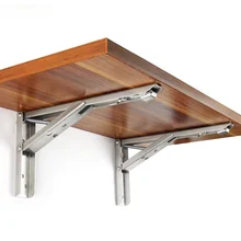 2Pcs/Set Triangle Folding Angle Bracket Heavy Support Adjustable Wall Mounted Bench Table Bracket Furniture Hardware wall table