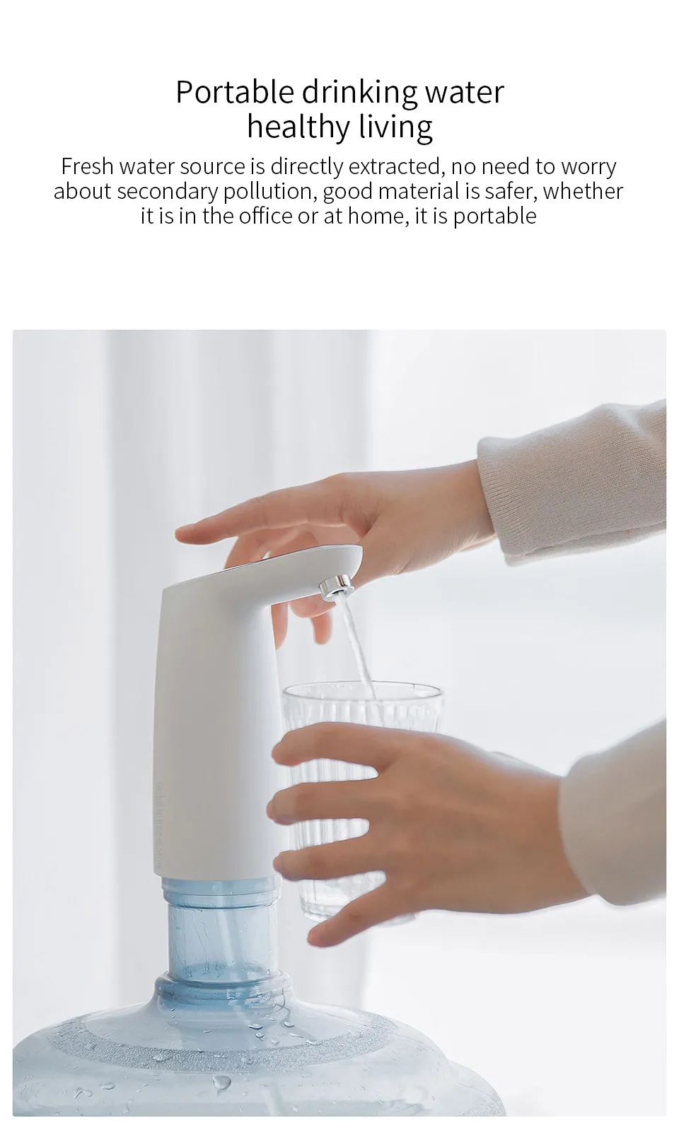Xiaomi Youpin SOTHING водяной насос с зазубриной верхней водой для зарядки Питьевая машина бытовая электрическая водяная труба давление