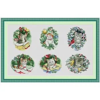 

kitten patterns Counted Cross Stitch 11CT 14CT 18CT DIY Chinese Cross Stitch Kit Embroidery Needlework Sets