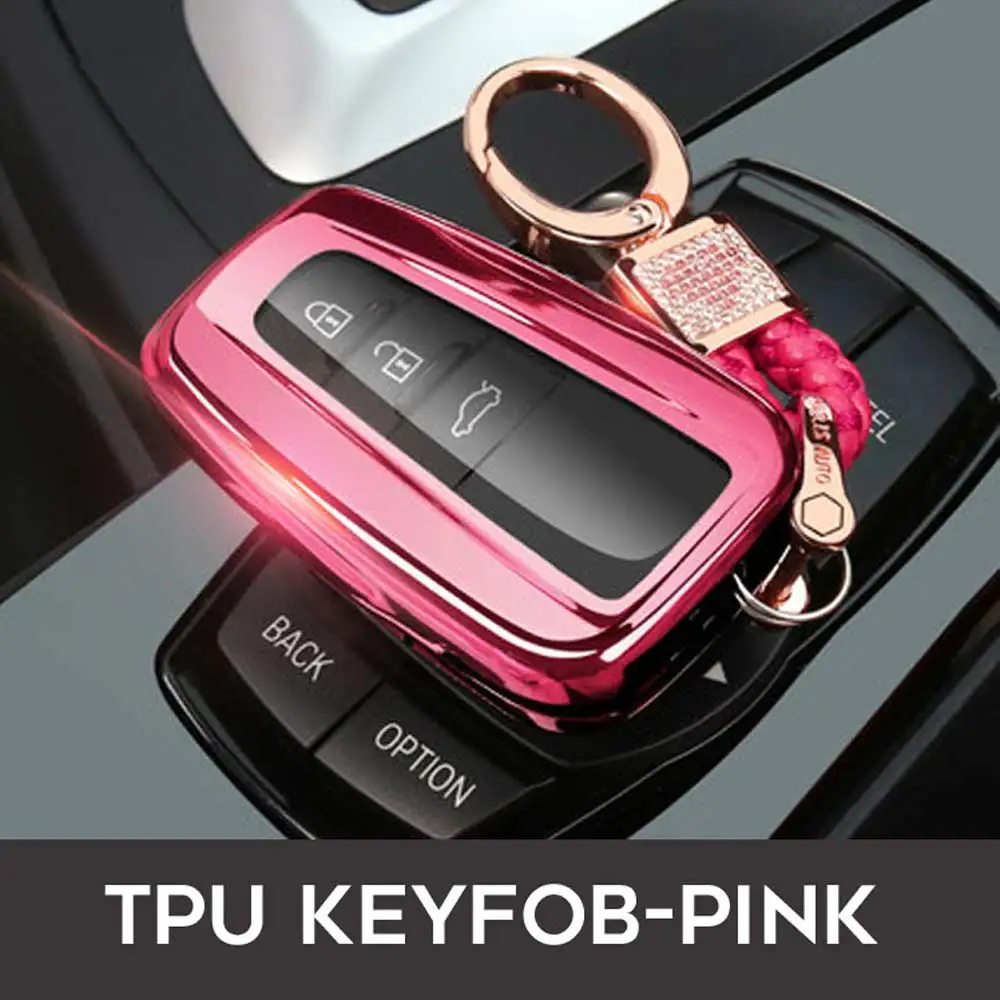Чехол для автомобильных ключей, умный чехол из ТПУ для Toyota Camry CHR C-HR Prius Corolla RAV4 Prado Aygo Avalon Land Cruiser - Название цвета: Option 3