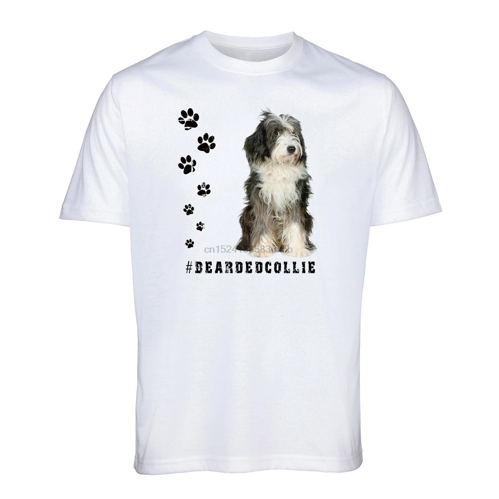 Бородатый колли футболка Хэштег хундерасс Tee Herren Damen Tiere Welpen Haustier мультфильм