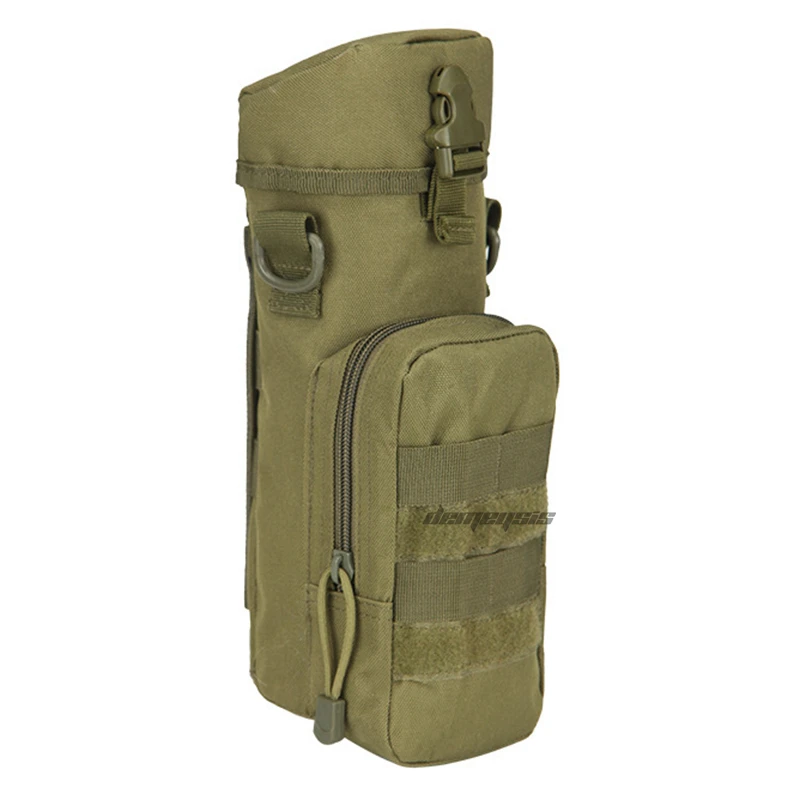 green MOLLE Военная стрельба чайник сумка многофункциональная походная охотничья бутылка для воды сумка тактическая Боевая сумка на плечо сумки для воды - Color: green