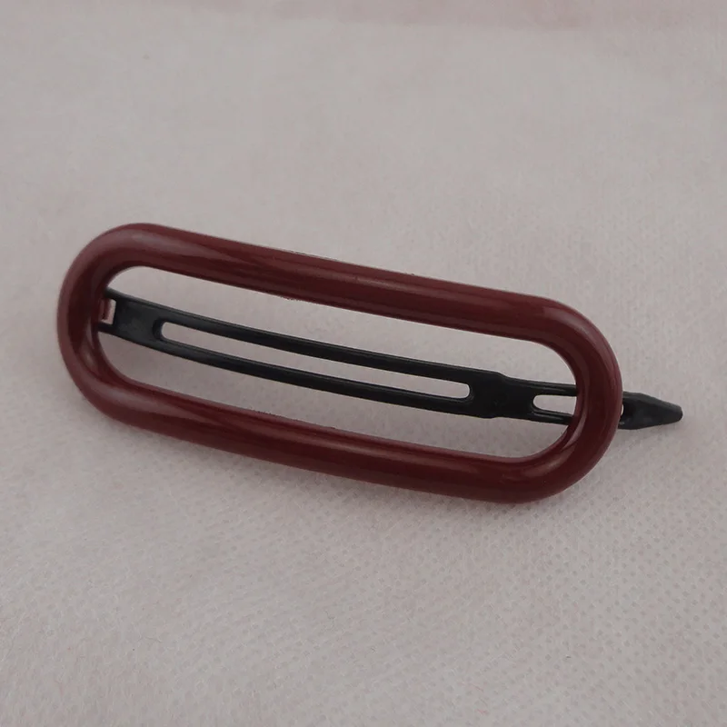 Wine Red hairpin 10 шт. 2,8 см* 9,0 см лесные цвета ажурное овальное Акриловые зажимы для волос для женщин девочек заколки для волос аксессуары для волос - Цвет: Wine Red hairpin