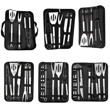 

26Pcs Stainless Steel BBQ Tool Set Barbecue Grilling Utensil Accessories Camping Outdoor Cooking Tools Kit with Aluminum Box new
