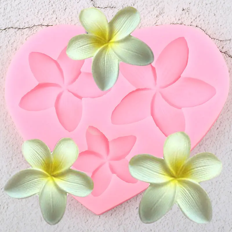 Sugarcraft Плюмерия силиконовые формы в виде цветка помадка для кекса форма для украшения торта инструменты Конфеты Форма для шоколада формы для мастики