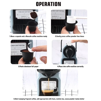 

50pcs Reusable Coffee Capsules Cup Set For Nespresso Machine Home Cafe Brewing Accessory Replacement Coffeware