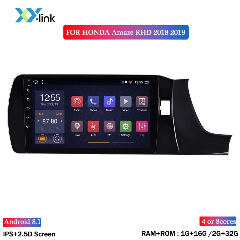 Автомагнитола с GPS-навигацией магнитола 9 дюймов для HONDA Amaze RHD 8 1-2018 автомобильный