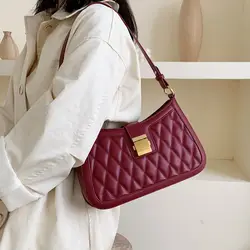 Новая дизайнерская сумка-багет на подмышках, ретро сумки через плечо для женщин 2019, дорожная модная простая сумочка, сумка-мессенджер на