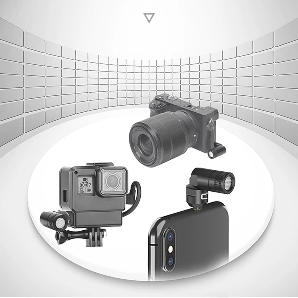 Comica CVM-VS07 мини микрофон всенаправленный петличный микрофон для Gopro Hero 7/6/5 цифровой зеркальной камеры Canon Nikon sony DSLR Камера для мобильного телефона смартфон