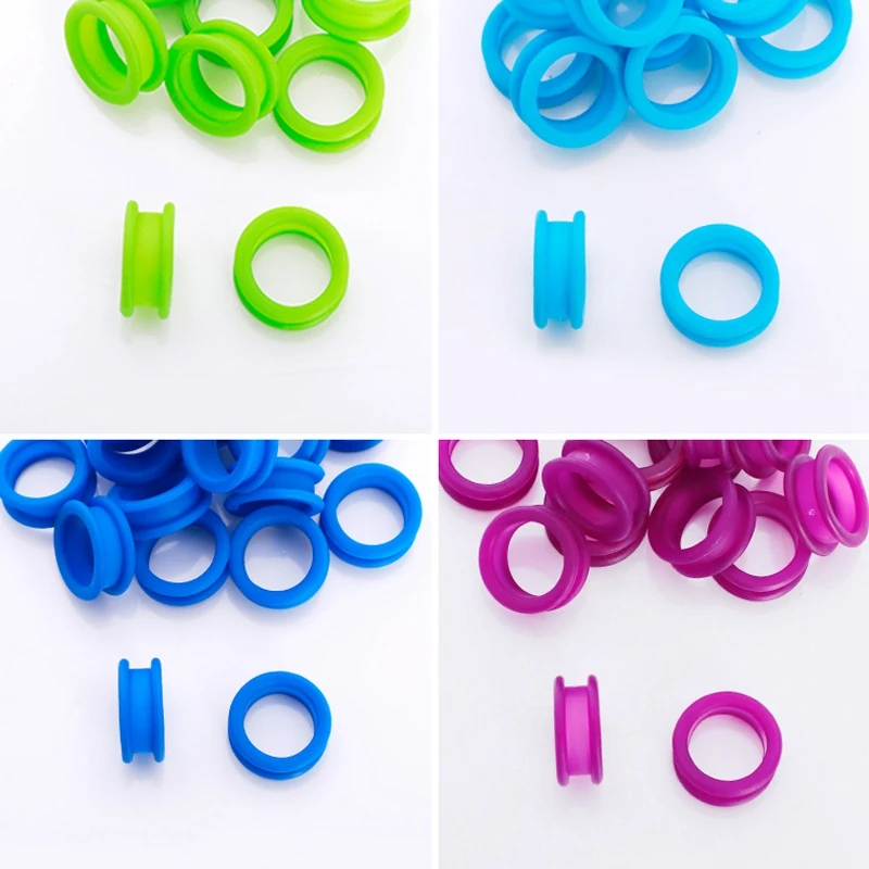50 шт. силиконовые перстни для любых ножниц вставки для стрижки Инструменты для укладки аксессуары смешанные цвета