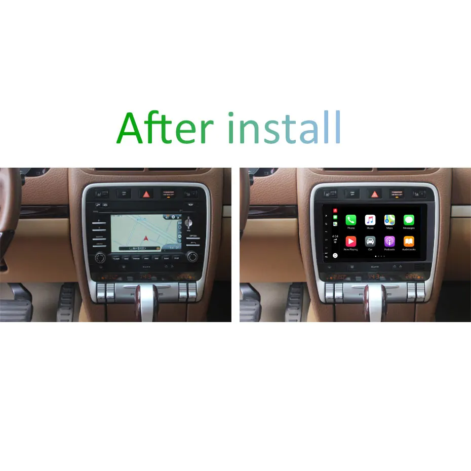 Android 9,0 Авторадио встроенный CarPlay gps-навигация совместима с для Porsche Cayenne S GTS 2003-2010 автомобильный Мультиплеер